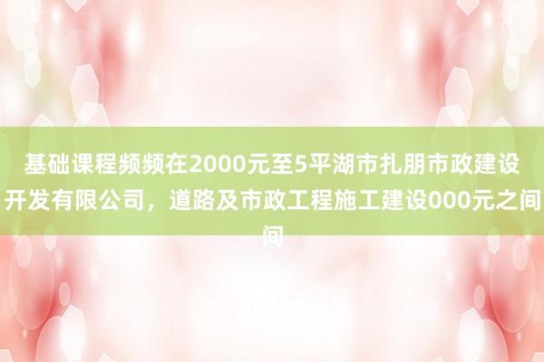 基础课程频频在2000元至5平湖市扎朋市政建设开发有限公司，道路及市政工程施工建设000元之间
