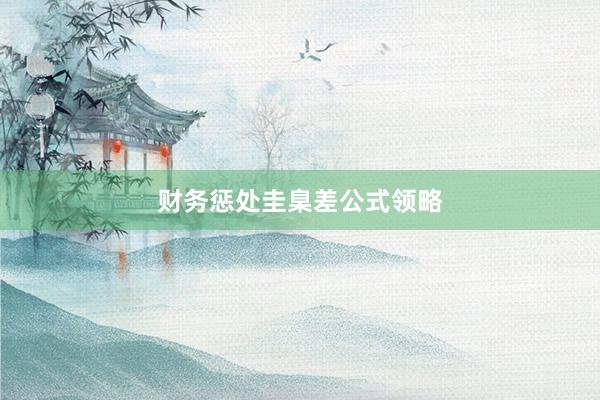 财务惩处圭臬差公式领略